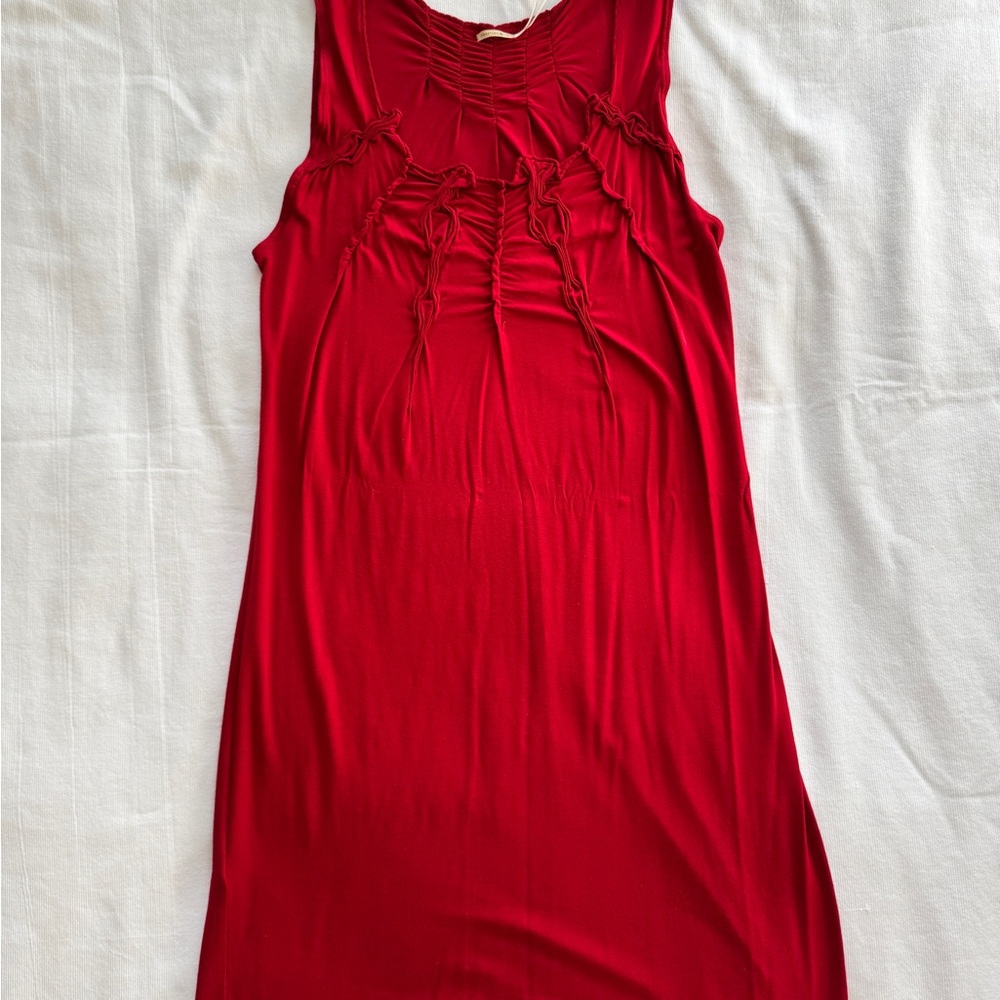 Max Studio Vibrant Red Backless Dress